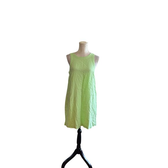 A New Day Sleeveless Lime Green Linen A-Line Dress Size Small NWT - Picture 8 of 11